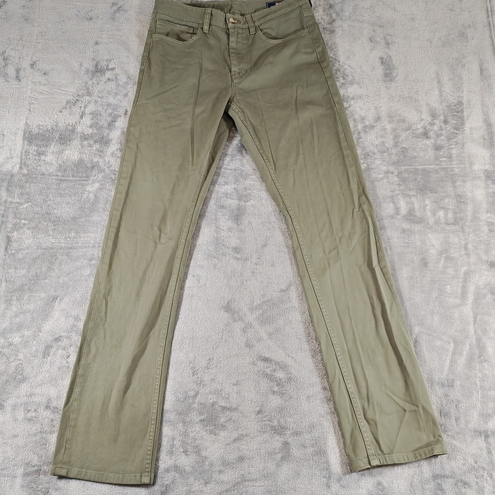 Vineyard Vines 5-Pocket Chino Pants Men's‎ 28x32 Green Flat Front Fits 29x30.5